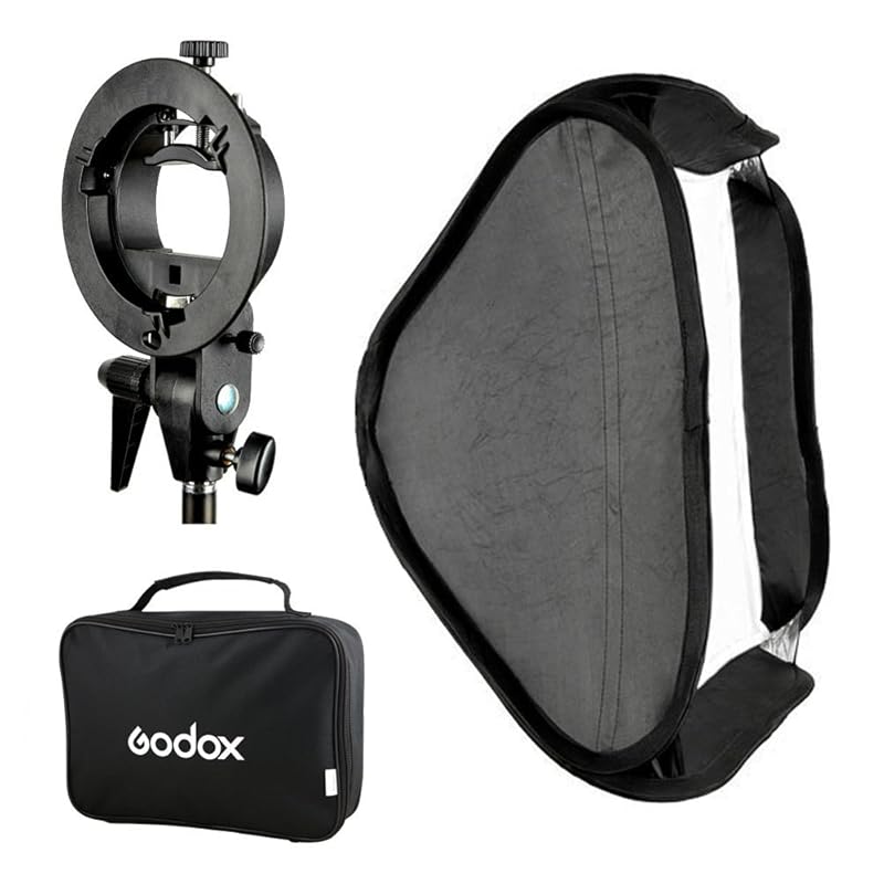 

Godox 80×80cm folding soft box S Type Speedlite Bracket Bowens Holder for Flashlight [product]