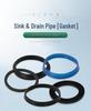 Silicone Kitchen Drain Pipe Sealing Ring, 1.5" T-shaped 45mm & 2" Convex 57mm Rubber Gasket