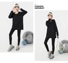 2026 Spring/Autumn Women's Plus Size Yoga Set - Loose Fit Long Sleeve Top & Skinny Tights Fitness Ensemble