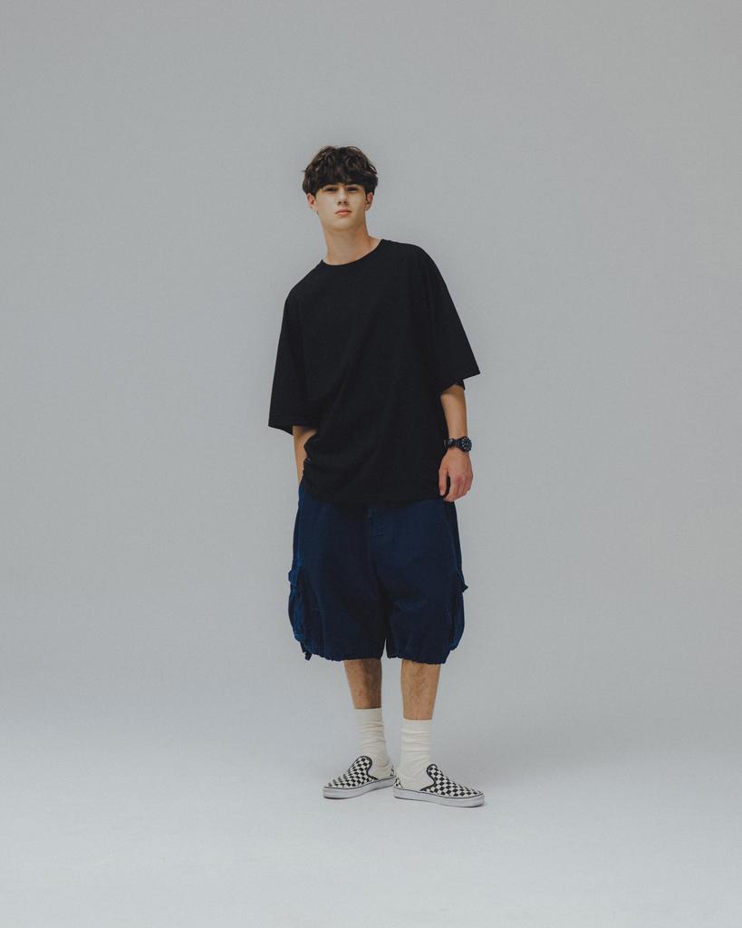ANGLAN Essential Layer Half Tee - Black
