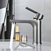 Junshi Grey Stainless Steel Tall Basin Mixer Faucet