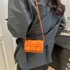 Belt decoration  summer new trend contrasting colors simple retro casual messenger shoulder small square bag woman