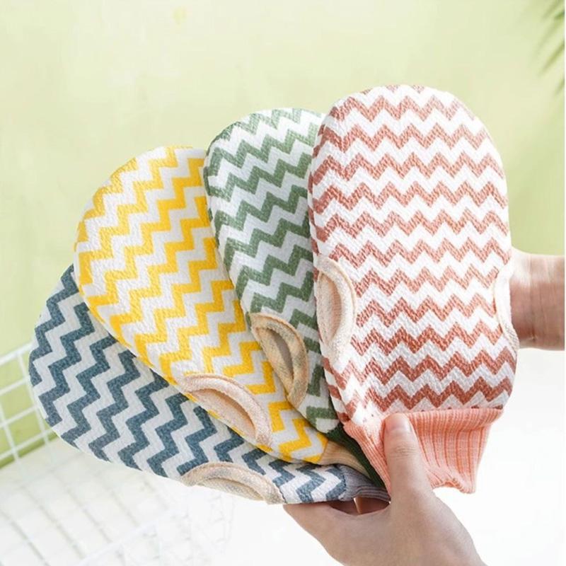 1PC Towel SPA Solid Color Peeling Exfoliating For Shower Cleaning Body Brush Body Massage Body Scrubber Glove Scrub Mitt Rub