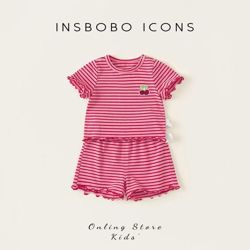 Girls Summer Outfit 2026 New Style, Super Stylish and Beautiful Summer Clothes for Baby Girls Pink Stripes 80