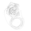 Elegant Ribbon Ribbon Belt Long Necklace Adjustable Waist Strap with Rose Floral Accent for Women Lady Special Event