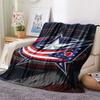 Columbus Blue Jackets Print Flannel Blanket, High Quality Comfortable for All Seasons, Home Decor, Warmth and Comfort, Perfect for Christmas Gifts