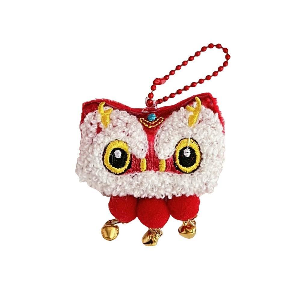 Lion Awakening Chinese New Year Plush Keyring Chinese Style Lion Dance Brooch  Celebrating