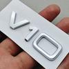 3D ABS Car Letters Rear Trunk Badge V10 V6T 2.0T Logo Sticker Emblem For  Audi A4 A5 A6 A7 A8 Q/S/RS/SQ Series Auto Accessories