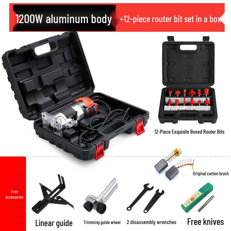 Inverted Bakelite Router: Industrial-Grade Edge Trimmer & Grooving Tool for Woodworking