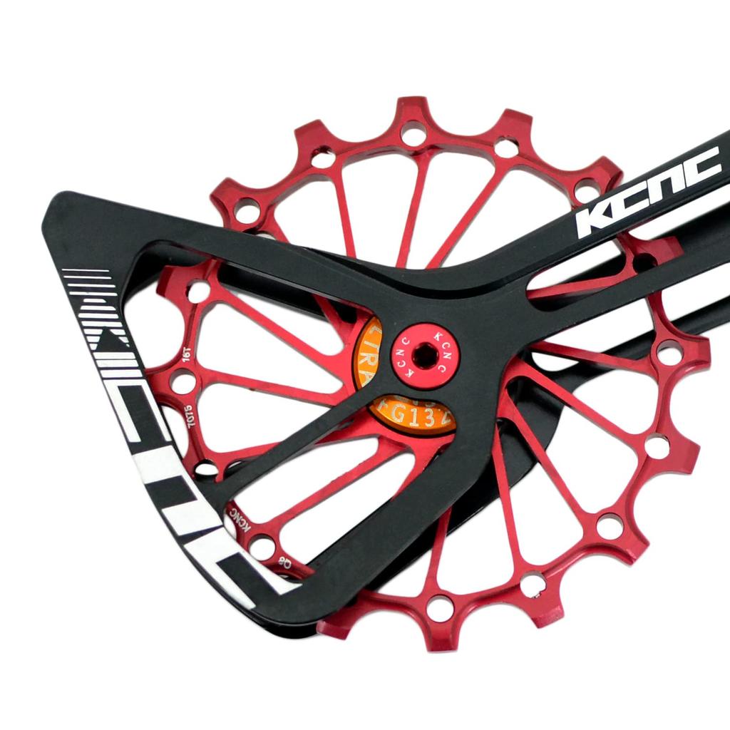 KCNC Road Oversize Pulley Wheel Cage For SRAM Red Force Rival SK2051 Mechanical, Red, KOT39-002R,