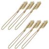Wire Brush, Brass Brush, Channel Brush, for Polishing, Metal, Rust Removal, Cleaning (Straight, 6 Pieces)