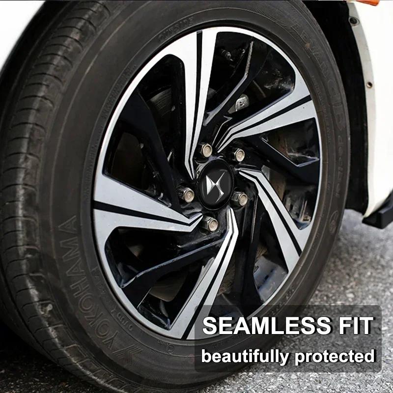 4pcs 56mm Car Logo Wheel Center Hub Decal Sticker for Citroen DS SPIRIT DS4 DS7 C1 C2 C3 C4 C5 Berlingo Jumpy Picasso Auto Parts