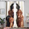 2pcs   Fashionable Curtains 2D print Cute Puppies Versatile Fabric (without rod) Gifts Perfect for Bedroom Office Kitchen Living