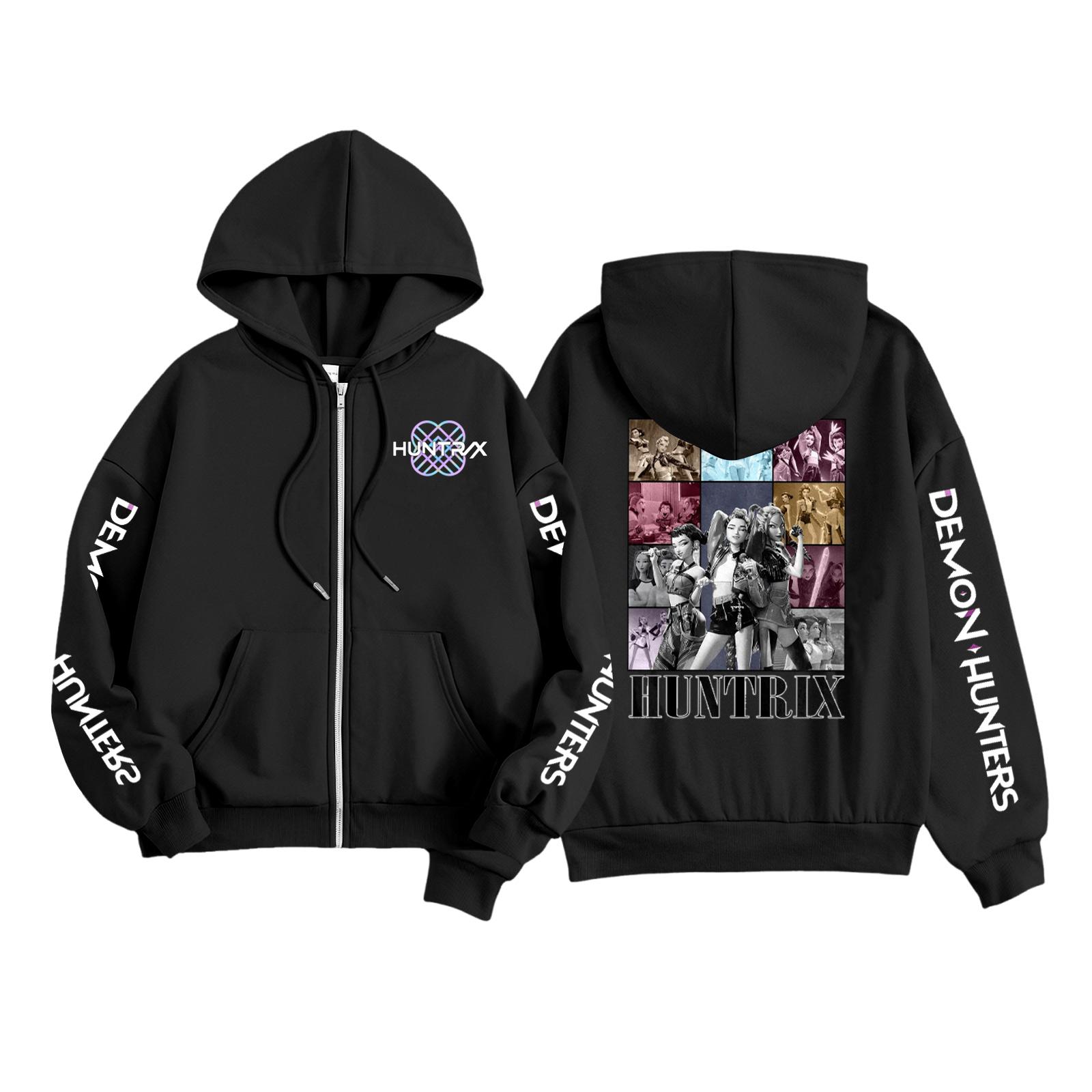 

Детская мода Женская легкая толстовка с длинным рукавом на молнии Толстовка с принтом и карманами 130