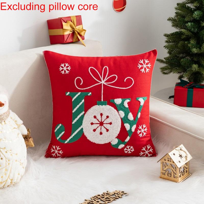 1 шт. Лось Снеговик Спальня Диван Диван Рождественская Наволочка 45*45 см Наволочка Вышитая Мультяшная С принтом Для Гостиной