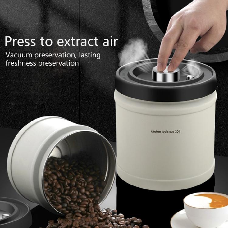 Stainless Steel Vacuum Sealed Cans Airtight Coffee Container Storage Canister