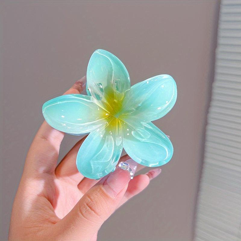 1Pcs Egg Flower Hair Claw Clip Female Bohemian Style Hairpin Graceful Hair Clips Medium Shark Clip Hair Clip Headpiece One size синий
