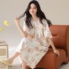 Cooling Modal Cotton Summer Nightgown: Women's Loose Short Sleeve Sleep Dress