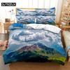3D HD Scenic Quilt Cover Duvet Pillow Case bed Set Linen Woods Scene Forest King Queen Twin Single Double 3PCS 2PCS Home Textile