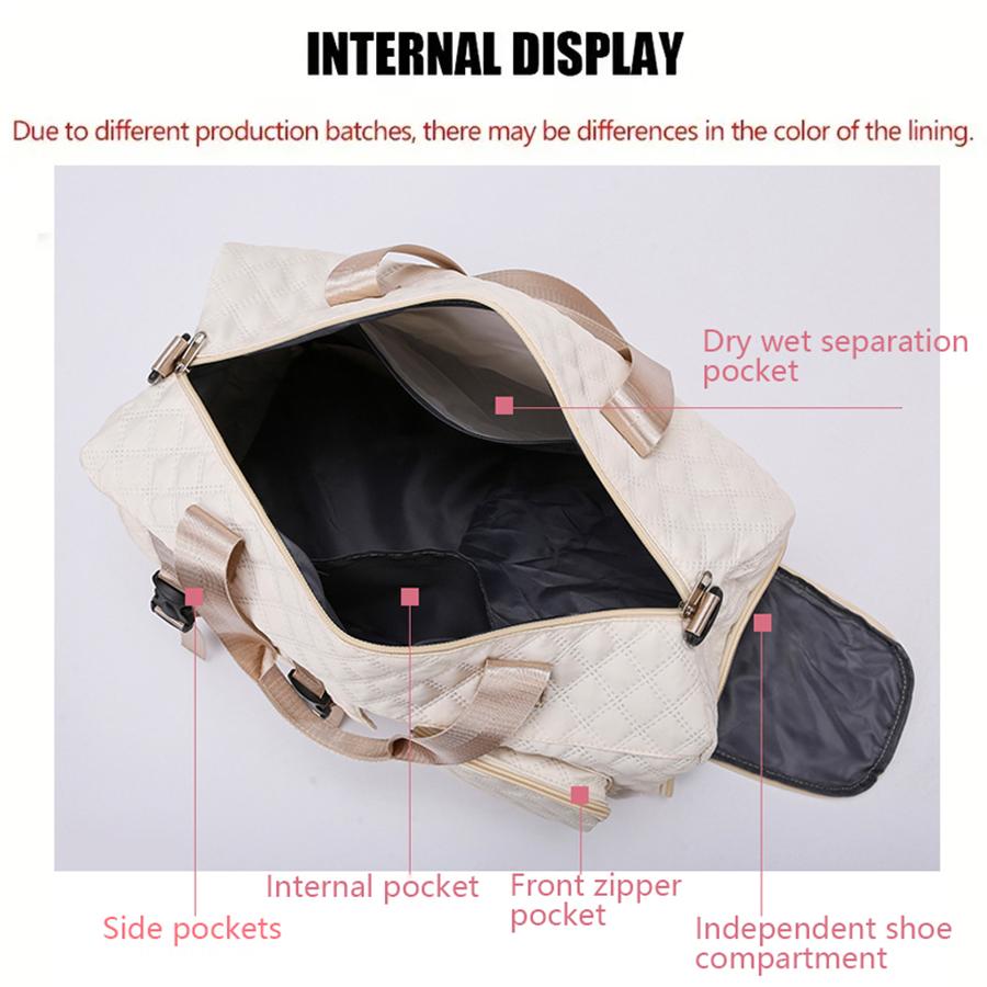 Travel Bag  Durable Nylon Travel Duffle Bag Portable Sports Gym Bag for Overnight Trips Shoulder Duffel Training Bag