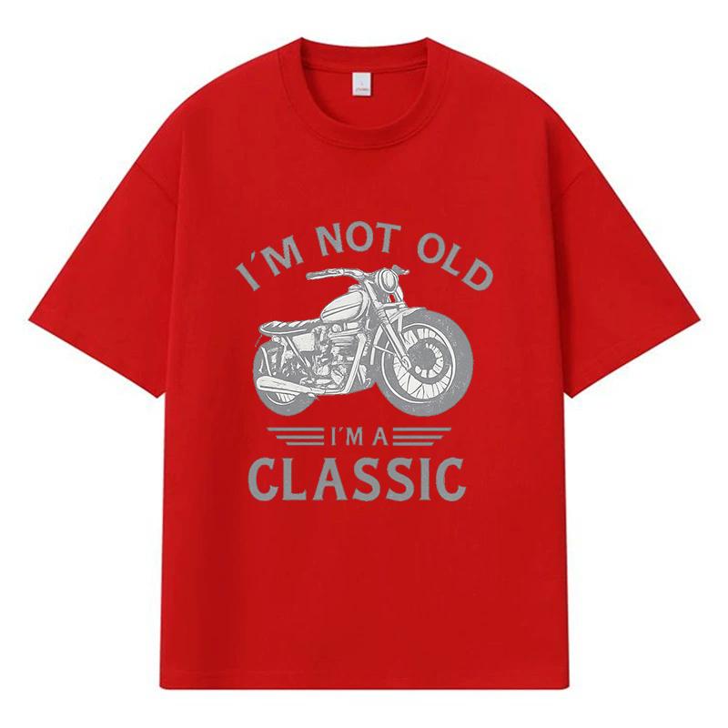 2026 Nie jestem stary, jestem klasykiem Nadruk Graficzny Y2k Harajuku Streetwear 100% Bawełna Koszulka Casualowa Oversize Letnia Męska Koszulka