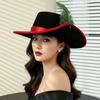 Felt Feather Stage Cap Artificial Feather Masquerade Headwear Cavalier Top Hat  Stage Performance