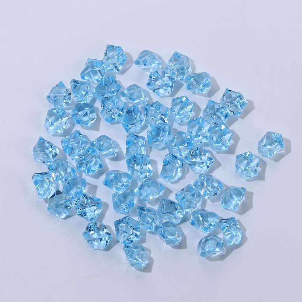 Barevné 50ks/sáček Ozdoby Křišťálové Kostky Ledu Akvarijní Krajina DIY Řemesla Kamínky Umělé Kameny Kočičí Hlava Výplň do Vázy