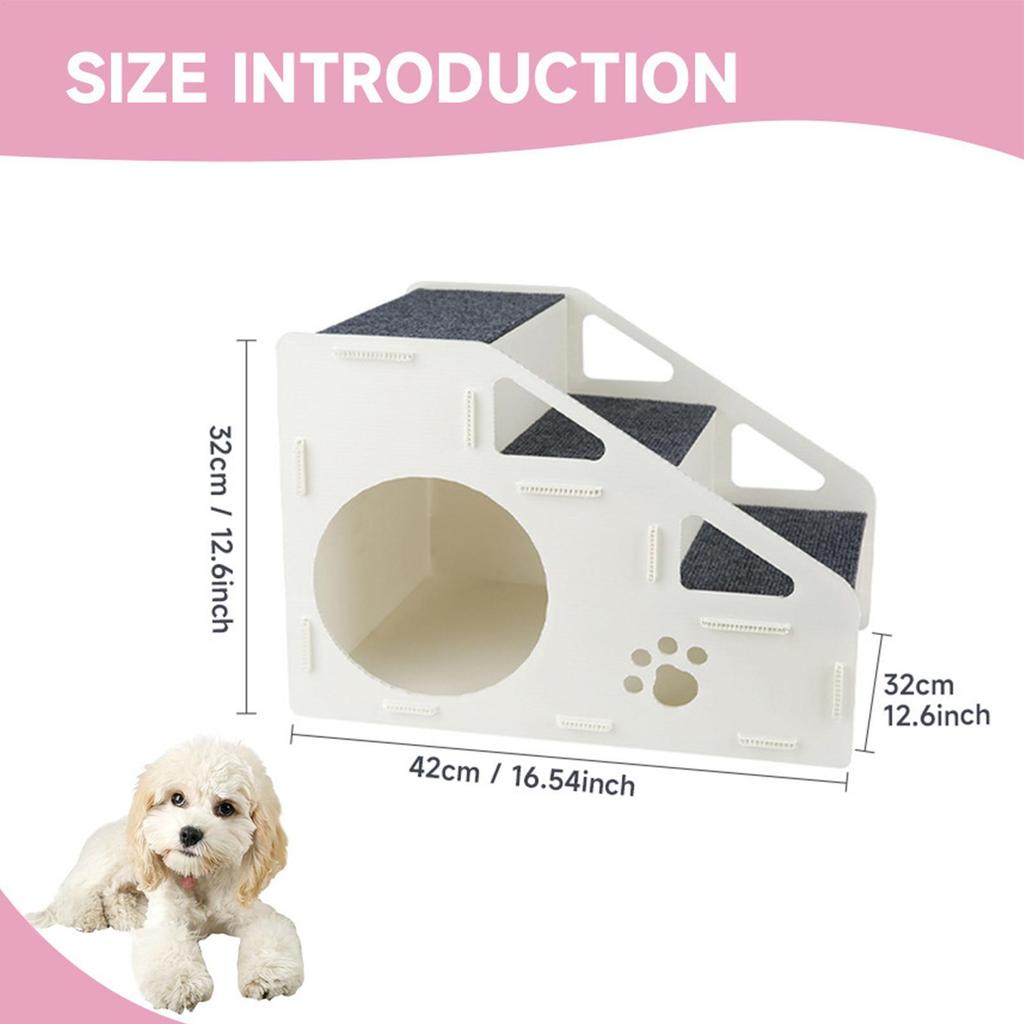 Dog Steps Anti-Slip Pet Cats Stairs 4-Step High Couch House Ramp For High Bed Couch Play Area Small Medium Large Cats Dogs