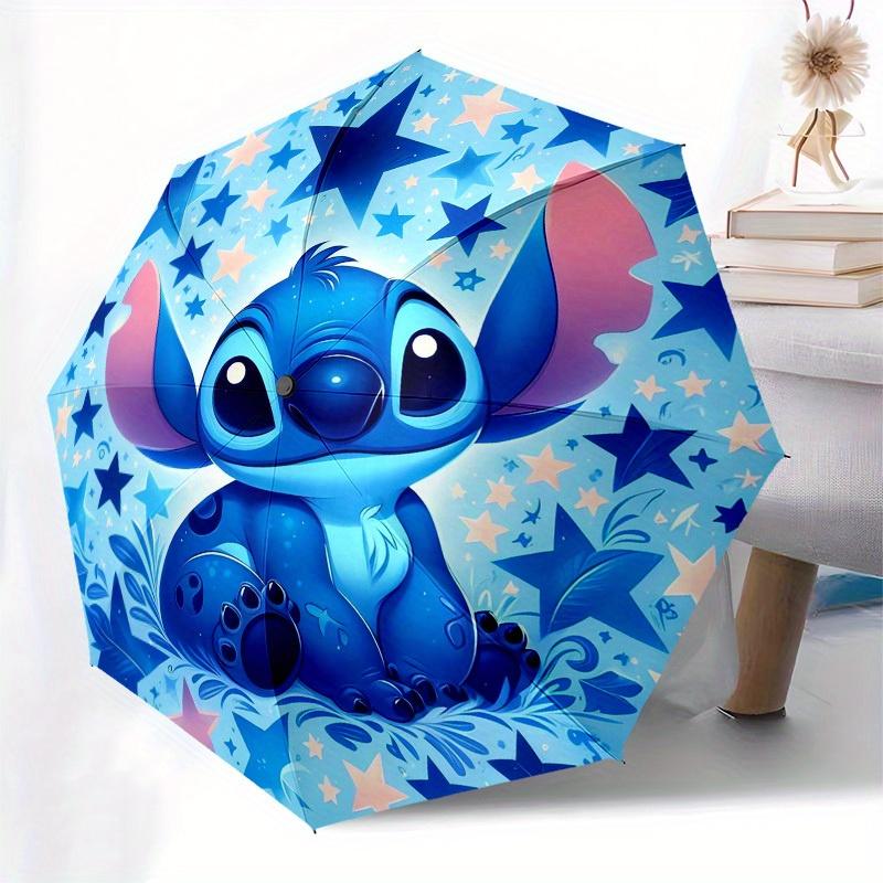 1pc Stitch, Stars Pattern Automatic Open/Close Umbrella, Umbrella with cartoon Design, graduate Gift-N0704001