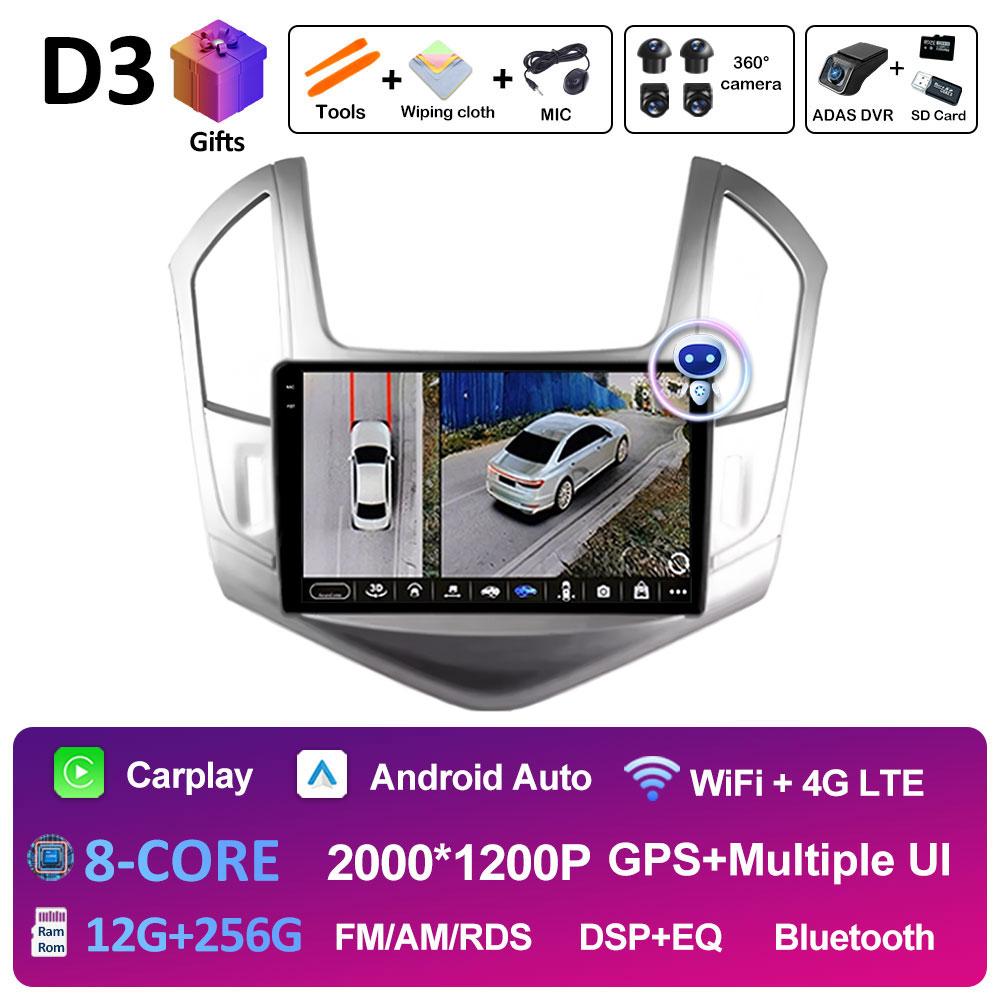 Car Video Radio Multimedia Player For Chevrolet Cruze J300 J308 2012 2013 2014 2015 Wireless Carplay Android Auto Head Unit WIFI