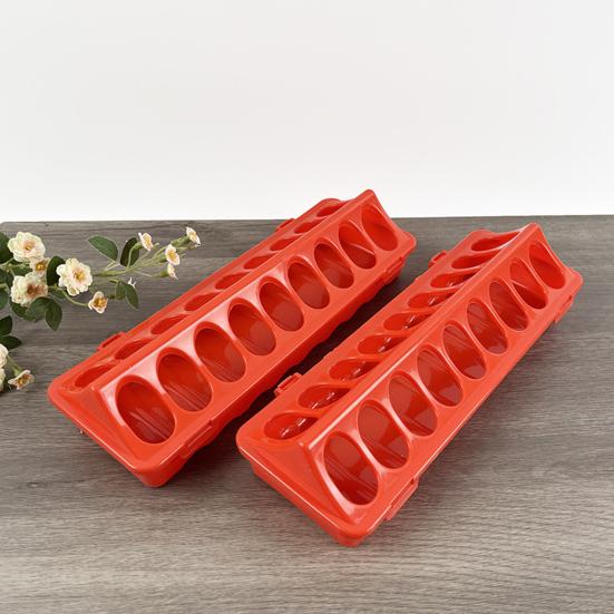 2Pcs Baby Chick Feeders Poultry Feeders with Lid Easy To Clean Anti-Spill No Waste Chicken Feeders for Baby Birds Small Poultry