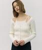 Rolarola Ribbon Sleeveless Cardigan Set Ivory