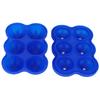 6-Grid Ice Ball Maker Reusable Silicone Ice Ball Mold Tray for Home Kitchen Bar UseDark Blue