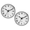 PATIKIL 3.5" 90mm Quartz Watch Inserts, 2pcs, Round Quartz Movement, Miniature Clock, Mini Roman Numeral Clock, Fits 78mm3.1" Diameter Hole,