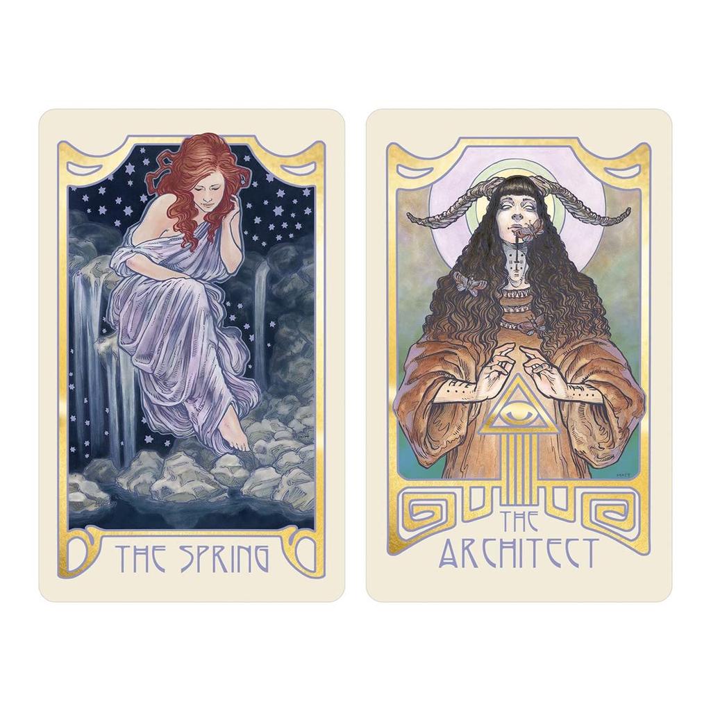 Kancharo 32-Card Oracle Card Set, Tarot Card Reading [Dreamscape Oracle], Includes Japanese Oracle Card Basic Instructions & Pouch (Authentic)