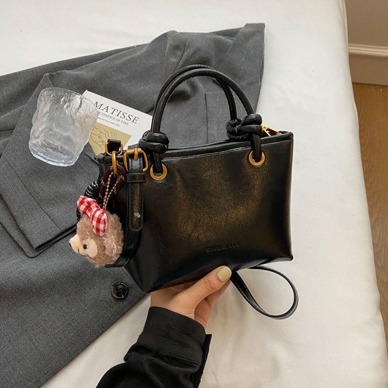 Retro Myerard Brown Women's Small Crossbody Bucket Bag - Versatile and Popular for Autumn/Winter