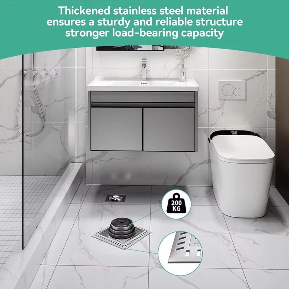 Silicone Edging Floor Drain Filter 304 Stainless Steel Bathtub Hair Catcher  Sink