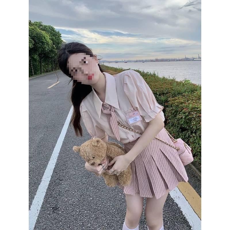 Lolita Style Summer Suit For Women With Pvc Fabric And Button Details For Casual Wear