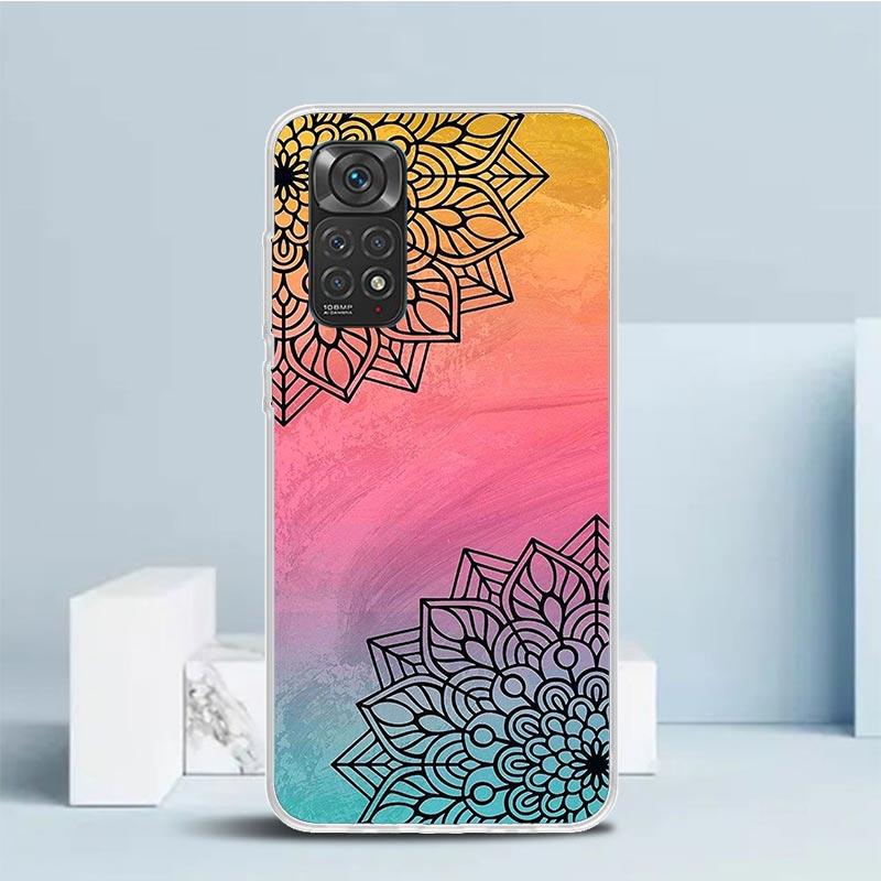 Totem Mandala Colorful Flower Phone Case For Xiaomi Redmi Note 15 14 14S 13 12S 12 Pro Plus 11S 11 11T 11E 10S 10 + Soft TPU Bac