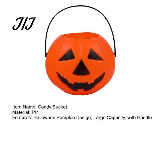 Trick or Treat Containers 1/2/3Pcs Halloween Pumpkin Candy Bucket, Trick-or-Treat Holder Basket, Bucket with Handle Jack-O-Lantern Sweet Snack