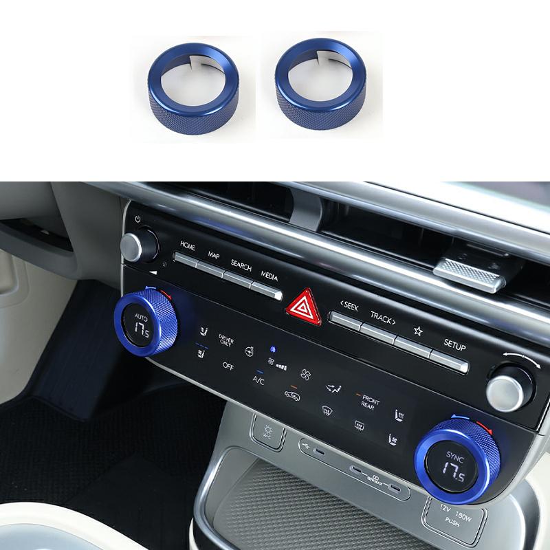 For Hyundai IONIQ 9  Aluminum Air Conditioner Cover Air Conditioner Knob Trim Ring Control Adjust Button Trim Accessories