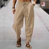 Summer  Hip-hop Breathable Cotton Linen Loose Sports Men’s Casual Pants