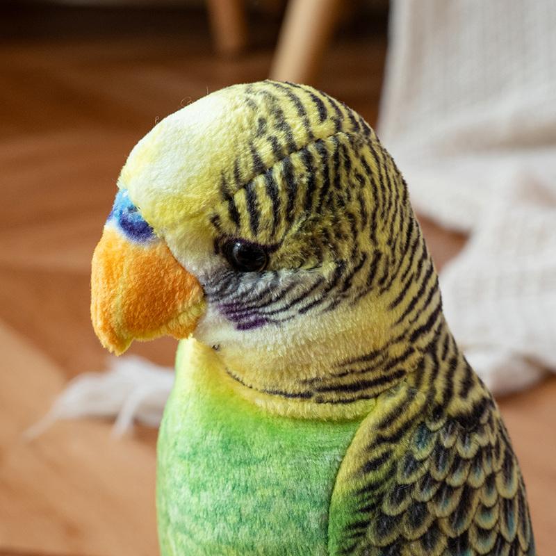 23cm Simulation Plush Toy Parrot Bird Stuffed Animal Doll Cute Children's Birthday Christmas Party Gift Animal Plushie