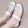 GKTINOO Genuine Leather Shoes Flat Women Sandals 2025 New Spring Summer Hook & Loop Hollow Platform Sandals Large Size