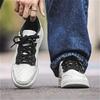 Zapatos deportivos casuales para hombre de alta calidad, estilo de zapato versátil y cómodo, tendencia otoño zapatos de hombre, punta redonda con cordones negro