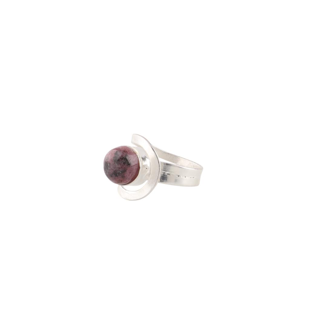 Natural Black Rhodonite Gemstone 925 Sterling Silver Jewelry Handmade Boho Ring RR-68-23