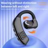 Bluetooth Headset V5.3, Wireless Bluetooth Earpiece 30Hrs HD Calling,LED Display Hands-Free Bluetooth Earphone for Driving/Business/Office, Black