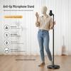 Professional Floor Microphone Stand with Weighted Round Base for Live Performances and Broadcasts