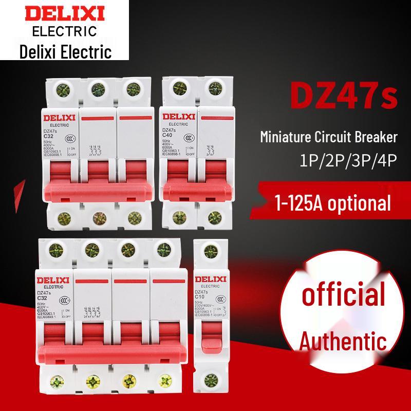 Delixi DZ47S Miniature Circuit Breaker: 2P, 16A, 20A, 32A, 63A Household Air Switch