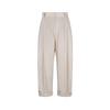 LESS 2025 Summer Cotton Straight-Leg Cropped Trousers